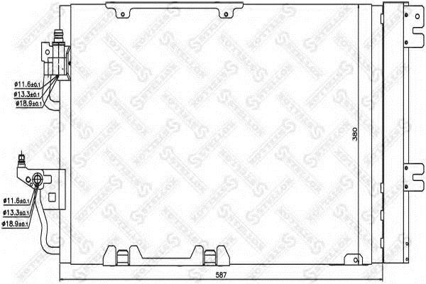 Air conditioner condenser Opel Astra G: 1045019SX Stellox AC Condenser
