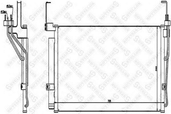 Stellox 10-45033-SX AC Condenser 1045033SX 1045033SX Stellox AC Condenser