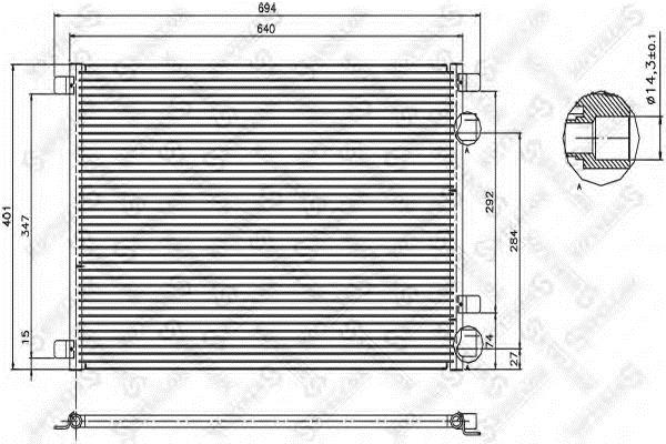 Aircon condenser Renault Scenic: 1045034SX Stellox AC Condenser