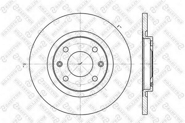 Stellox 6020-1925-SX Unventilated front brake disc 60201925SX