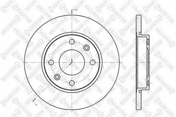 Stellox 6020-1926-SX Unventilated front brake disc 60201926SX
