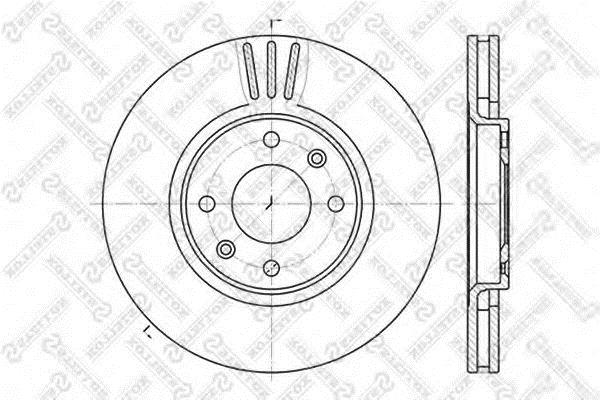 Stellox 6020-1927V-SX Front brake disc ventilated 60201927VSX