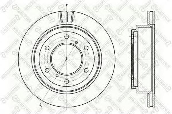 Stellox 6020-3041V-SX Rear ventilated brake disc 60203041VSX