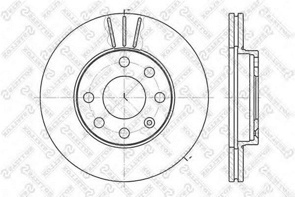 Stellox 6020-3608V-SX Front brake disc ventilated 60203608VSX