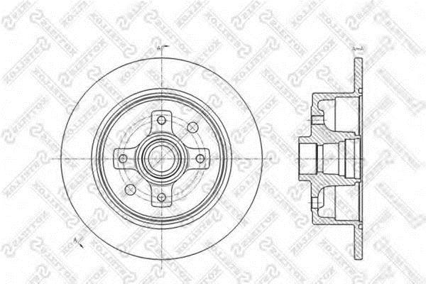 Stellox 6020-3616-SX Rear brake disc, non-ventilated 60203616SX