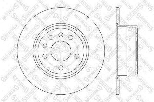 Stellox 6020-3624-SX Rear brake disc, non-ventilated 60203624SX