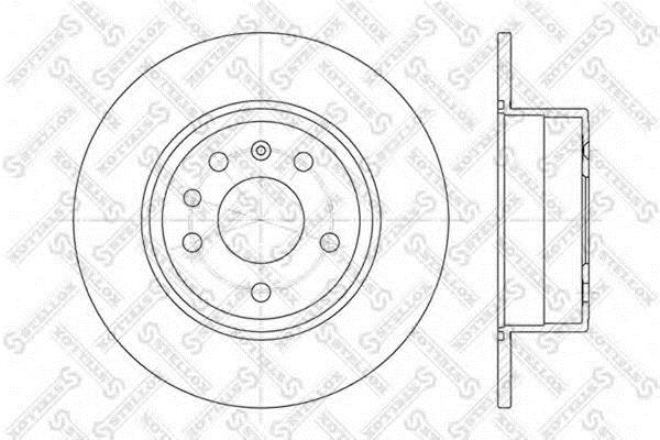 Stellox 6020-3624-SX Rear solid brake disc 60203624SX 60203624SX Stellox Rear solid brake disc