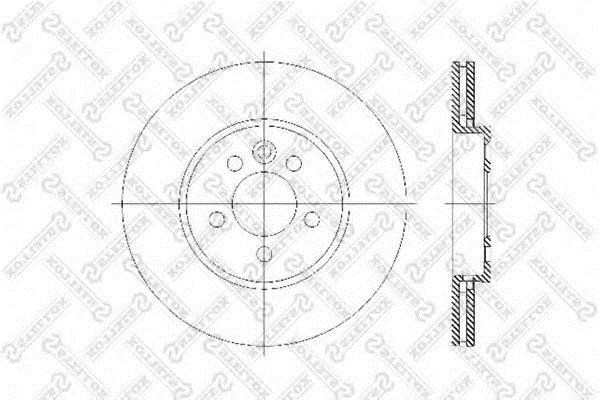 Stellox 6020-4013V-SX Front brake disc ventilated 60204013VSX