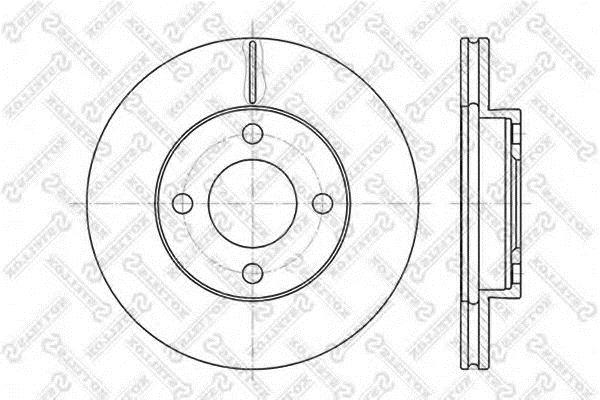 60204719VSX Stellox Front vented brake disc
