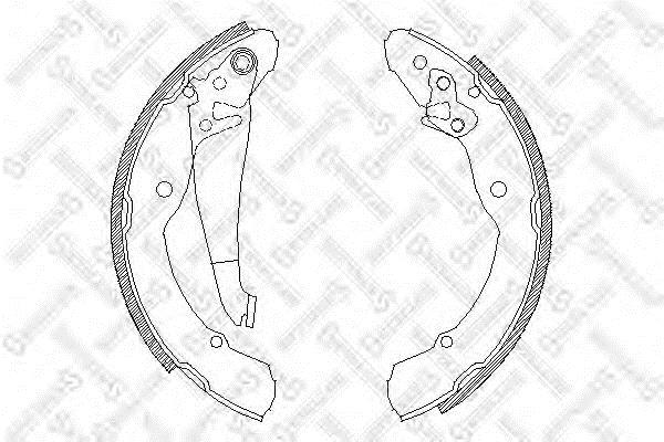 Brake shoes Skoda: 093100SX Stellox Brake shoe set