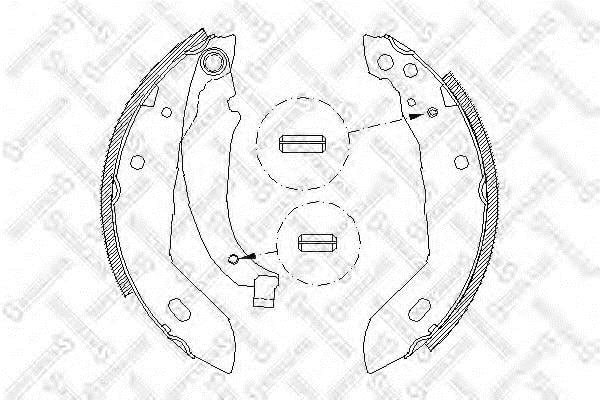 Brake shoe kit Renault 9: 094100SX Stellox Brake shoe set