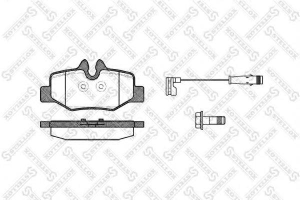 Disc brake pad set Mercedes Viano: 1121002SX Stellox Brake pad set
