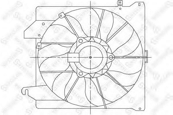 Stellox 29-99073-SX Hub, engine cooling fan wheel 2999073SX