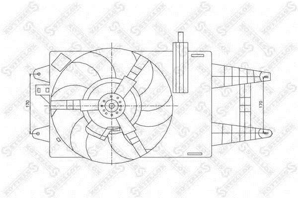 Stellox 29-99075-SX Hub, engine cooling fan wheel 2999075SX