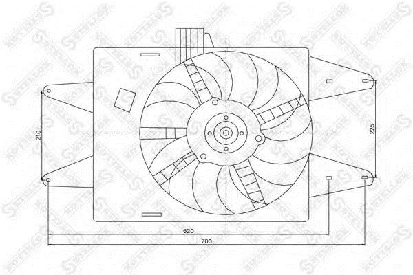 Stellox 29-99081-SX Hub, engine cooling fan wheel 2999081SX