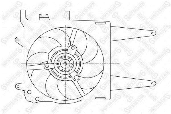 Stellox 29-99095-SX Hub, engine cooling fan wheel 2999095SX