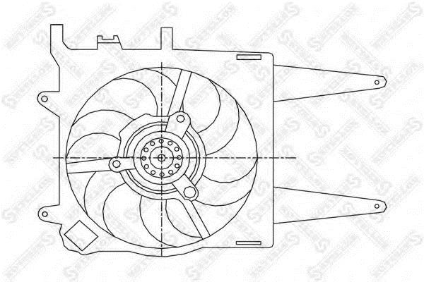 Stellox 29-99096-SX Hub, engine cooling fan wheel 2999096SX