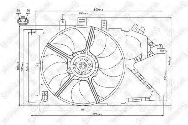 Stellox 29-99099-SX Hub, engine cooling fan wheel 2999099SX