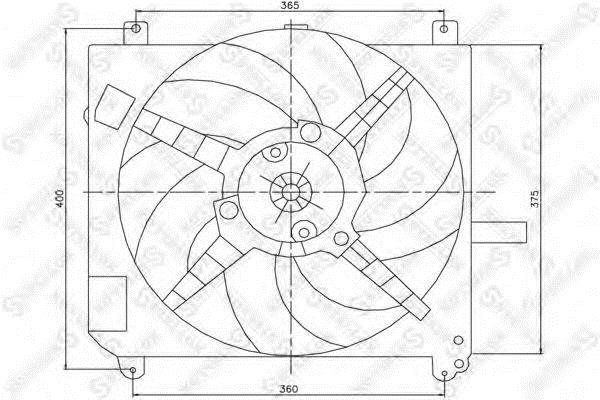 Stellox 29-99112-SX Hub, engine cooling fan wheel 2999112SX