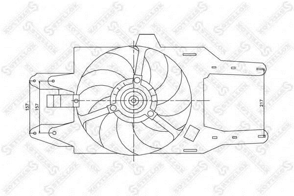 Stellox 29-99116-SX Hub, engine cooling fan wheel 2999116SX
