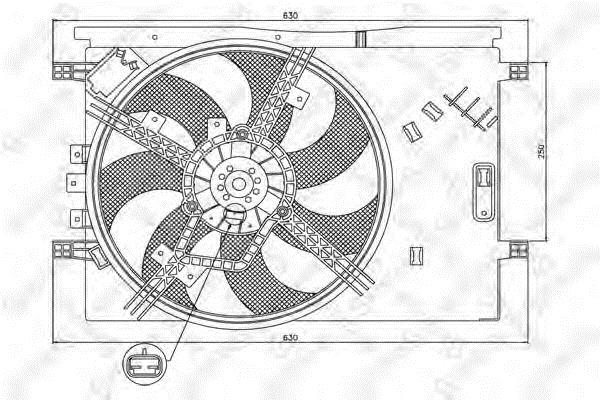 2999118SX Stellox Hub, engine cooling fan wheel