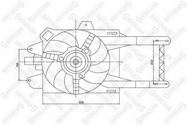 Stellox 29-99120-SX Hub, engine cooling fan wheel 2999120SX