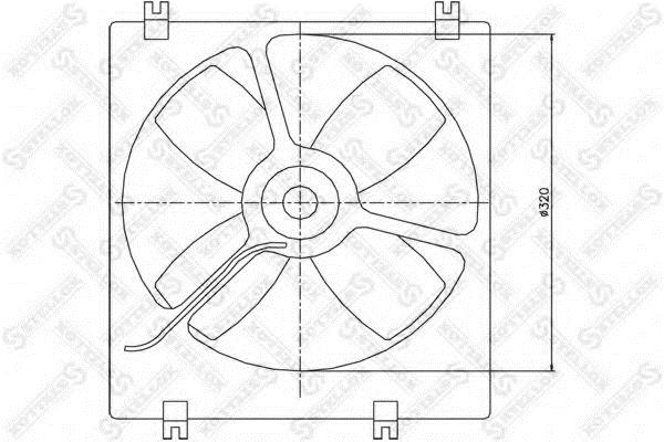 Stellox 29-99132-SX Hub, engine cooling fan wheel 2999132SX