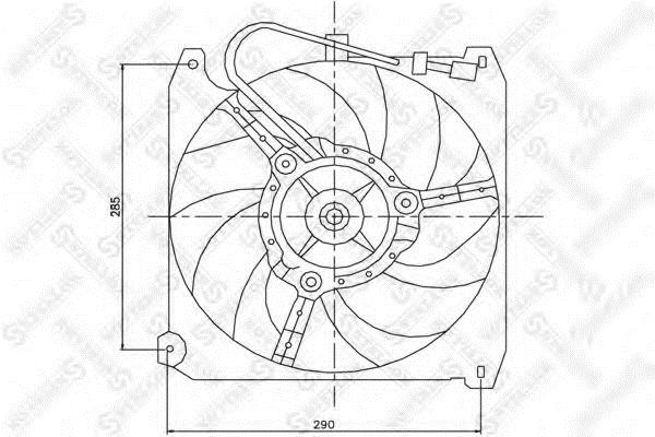 Stellox 29-99133-SX Hub, engine cooling fan wheel 2999133SX