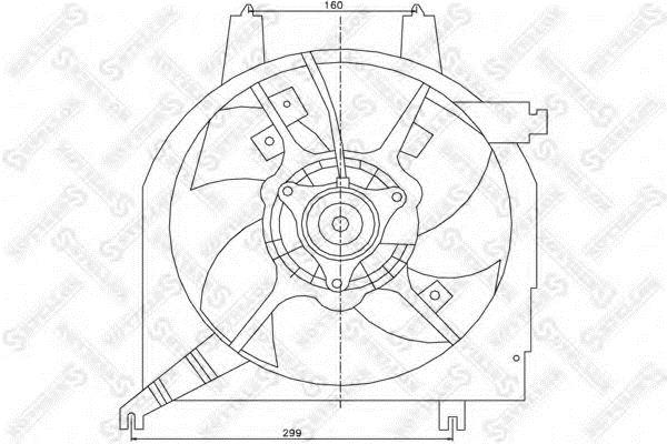 Stellox 29-99143-SX Hub, engine cooling fan wheel 2999143SX