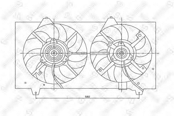 Stellox 29-99145-SX Hub, engine cooling fan wheel 2999145SX