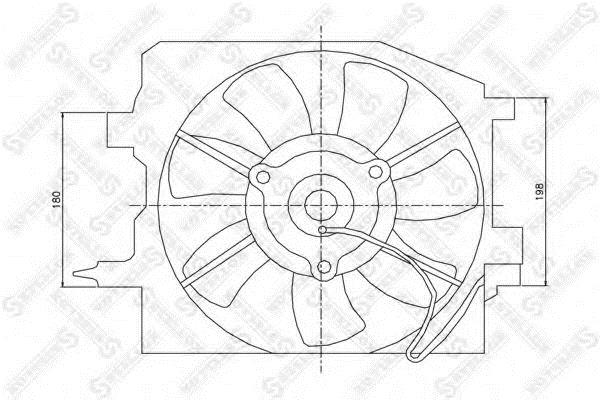 Stellox 29-99147-SX Hub, engine cooling fan wheel 2999147SX