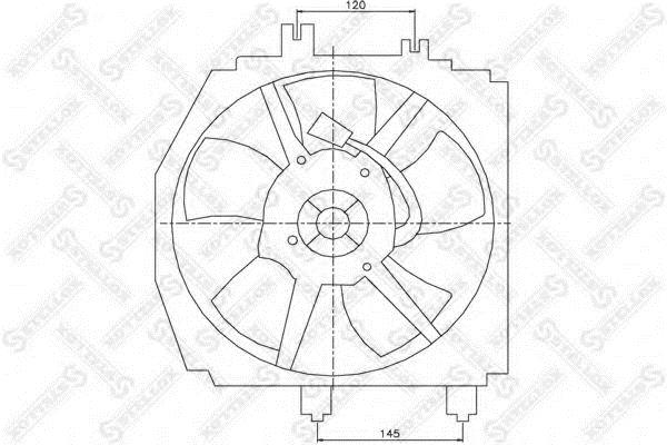 Stellox 29-99160-SX Hub, engine cooling fan wheel 2999160SX