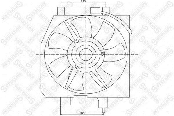 Stellox 29-99161-SX Hub, engine cooling fan wheel 2999161SX