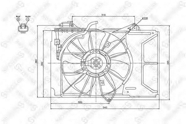 Stellox 29-99169-SX Hub, engine cooling fan wheel 2999169SX