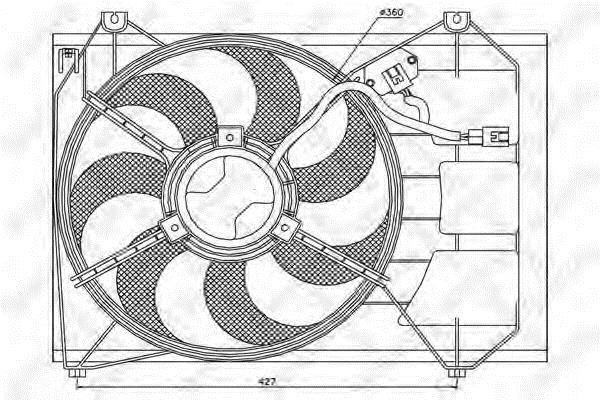Stellox 29-99175-SX Hub, engine cooling fan wheel 2999175SX