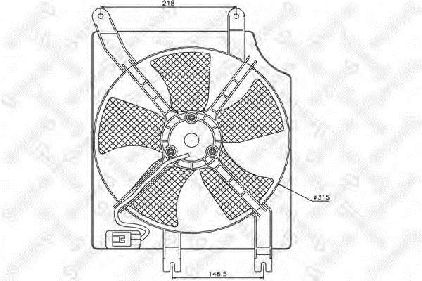 Stellox 29-99177-SX Hub, engine cooling fan wheel 2999177SX