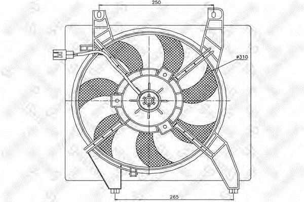 Stellox 29-99183-SX Hub, engine cooling fan wheel 2999183SX