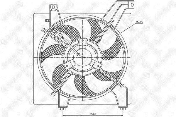 Stellox 29-99187-SX Hub, engine cooling fan wheel 2999187SX