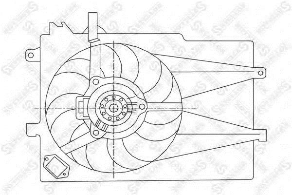 Stellox 29-99203-SX Hub, engine cooling fan wheel 2999203SX