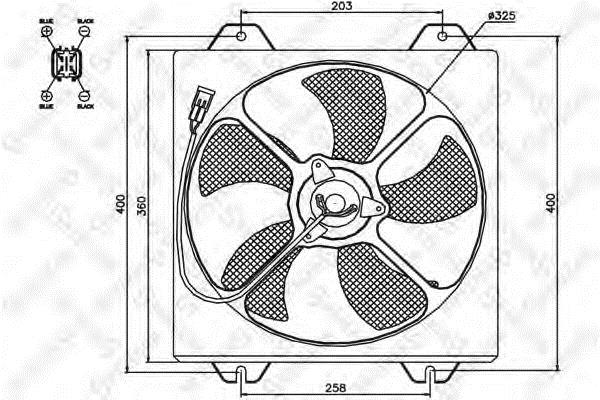 Stellox 29-99218-SX Hub, engine cooling fan wheel 2999218SX