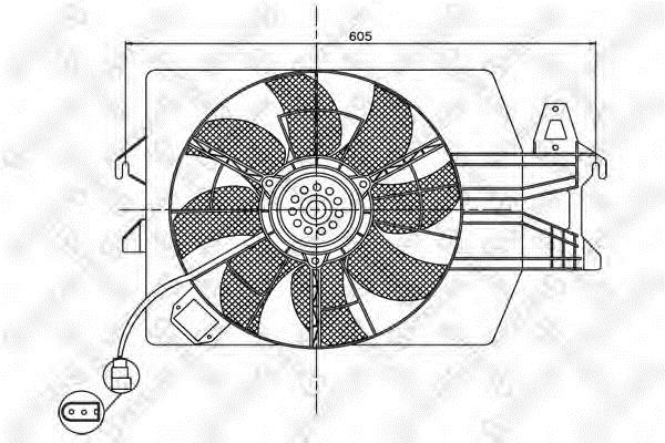 Stellox 29-99222-SX Hub, engine cooling fan wheel 2999222SX