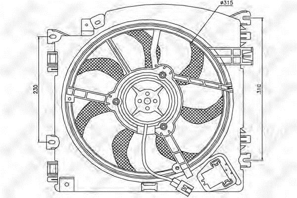 Stellox 29-99227-SX Hub, engine cooling fan wheel 2999227SX