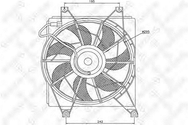 Stellox 29-99231-SX Hub, engine cooling fan wheel 2999231SX