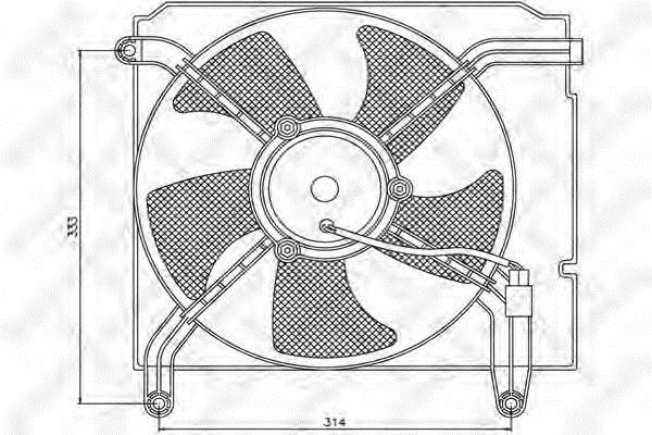 Radiator cooling fan Daewoo: 2999251SX Stellox Hub, engine cooling fan wheel