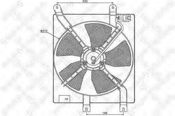 Car radiator fan Daewoo: 2999252SX Stellox Hub, engine cooling fan wheel