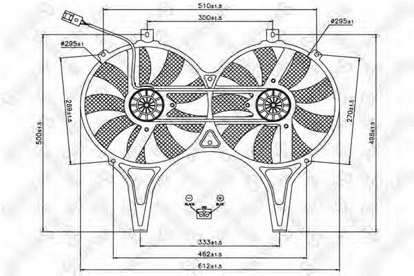 Stellox 29-99257-SX Hub, engine cooling fan wheel 2999257SX