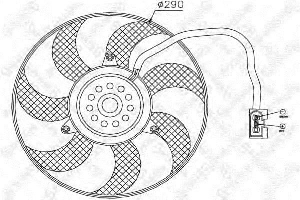 Stellox 29-99262-SX Hub, engine cooling fan wheel 2999262SX