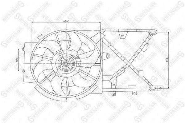Stellox 29-99267-SX Hub, engine cooling fan wheel 2999267SX