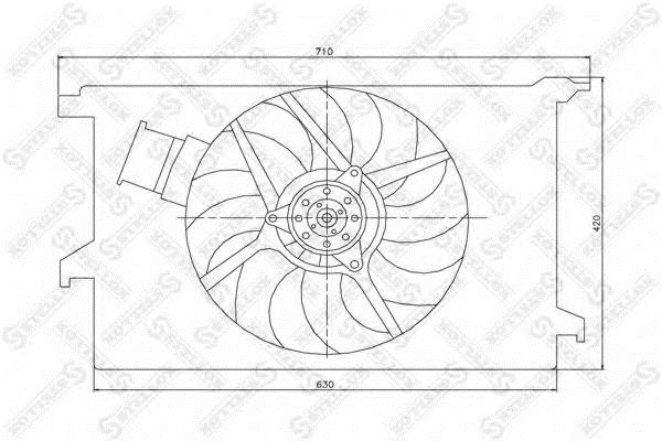Car radiator fan Saab: 2999271SX Stellox Hub, engine cooling fan wheel