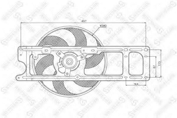 Stellox 29-99275-SX Hub, engine cooling fan wheel 2999275SX